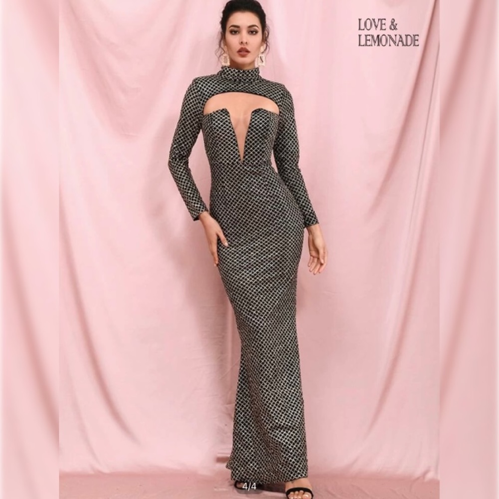 Long Sleeve Glitter Dress